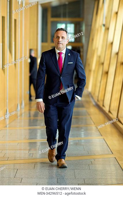 Politicians attend the Scottish First Minister's Questions at Holyrood. Featuring: Alex Cole Hamilton Where: Edinburgh, United Kingdom When: 24 May 2018 Credit:...