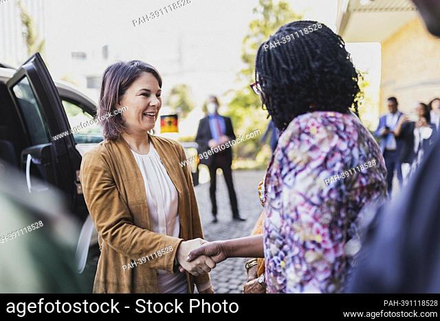 (LR) Annalena Baerbock (Alliance 90/The Greens), German Foreign Minister, and Patience Zanelie Chiradza, Director for Conflict Prevention at the African Union's...