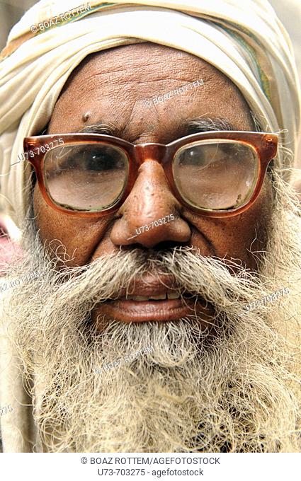 Funny old man  portait of an old Sikh man taken in Amritsar, Punjab, India