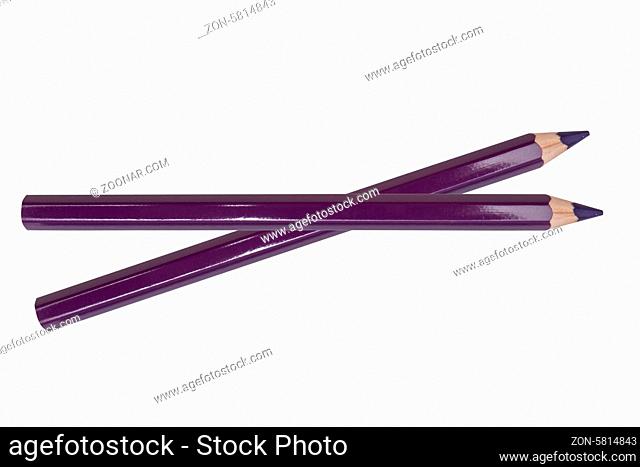color pencil isolated on white background