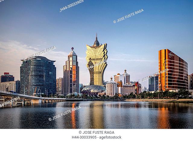China , Macao City, Cathedral Parish District Skyline
