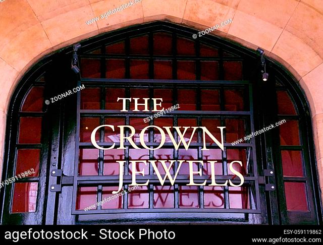 entrance to royal croen jewels om tower of London