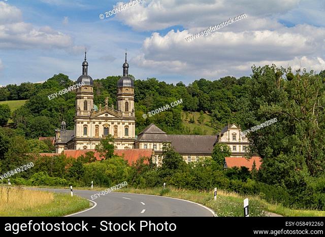 The Schoental Abbey located in Hohenlohe, a area in Southern Germany at summer time