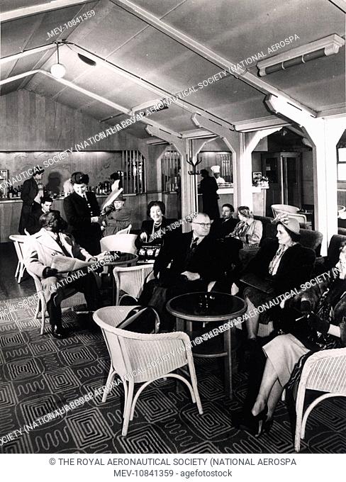 The Departure Lounge at Heathrow Airport, circa 1951