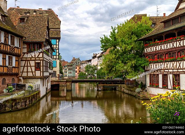 Historic quarter of Petite France with bridge, Strasbourg, France