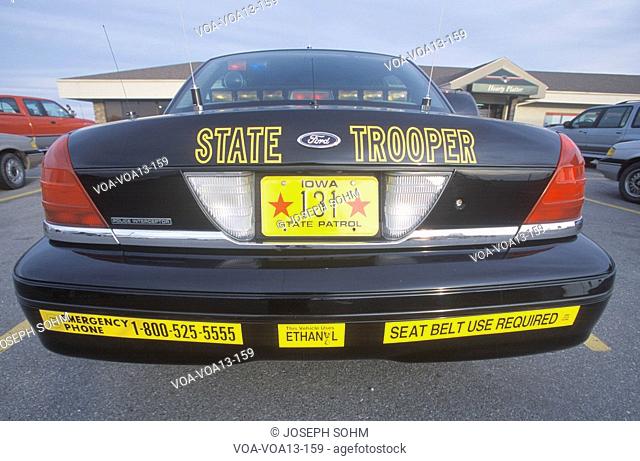 State Trooper car, Iowa