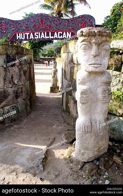 Gate of Hutasiallagan, Samosir island, Sumatra