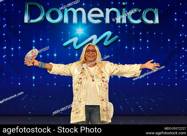 Italian presenter Mara Venier participates in the photocall of the program Domenica In at Rai Dear studios. Rome (Italy), September 09th, 2022