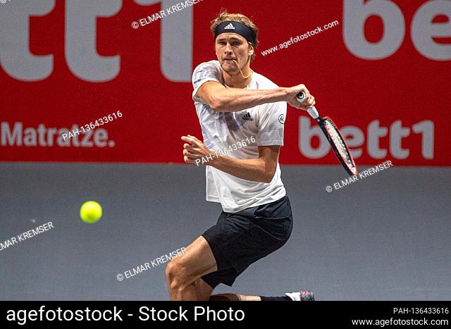 Alexander ZVEREV (GER), action, tennis, bett1HULKS Indoors 2020, Champions Trophy, ATP 250 tournament on October 13th, 2020 in Koeln / Germany
