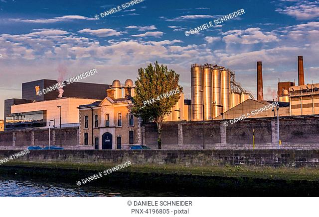 Republic of Ireland, Dublin, The Guinness brewery on the bank of the Victoria river