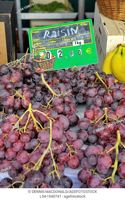 Red Grapes Raisins Toulon France French Riviera Mediterranean Europe Harbor