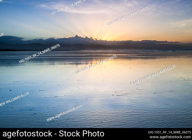 Black Rock Sands Beach at sunrise, near Porthmadog, North Wales