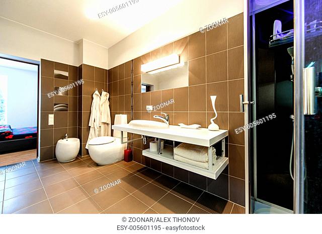 Modern bathroom luxury interior