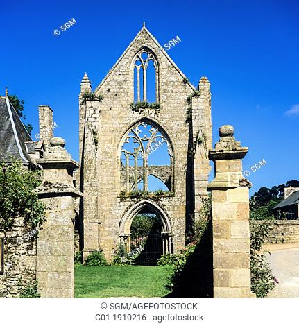 Ruin of 'Beauport' maritime abbey 13th Century 'Paimpol' Brittany France