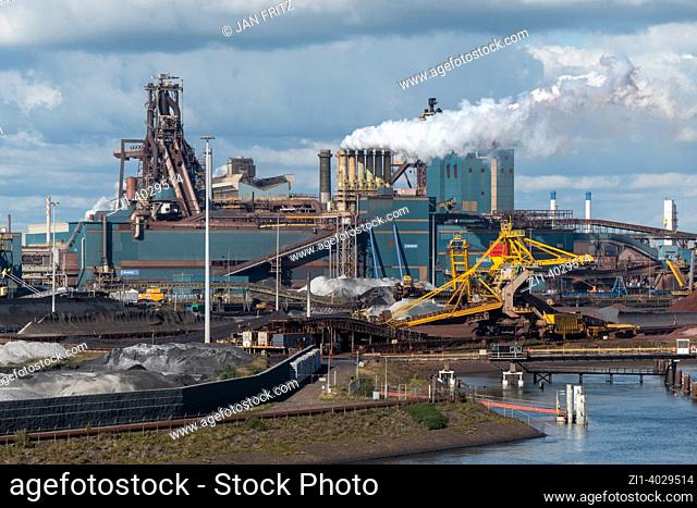 Tata steelfactory in IJmuiden, Holland