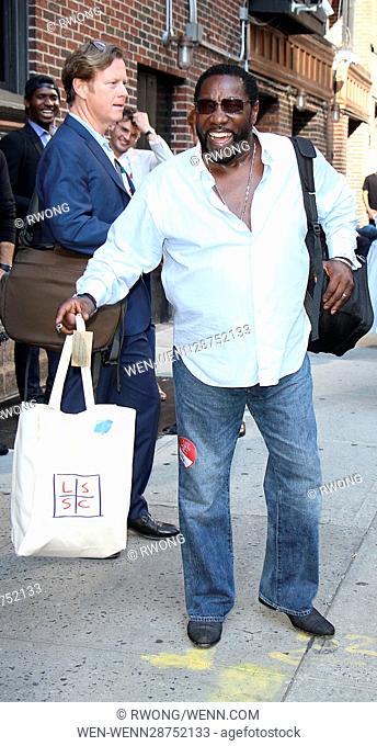 Celebrities at 'The Late Show With Stephen Colbert' Featuring: Eddie Levert of the O, Jay Where: New York City, New York