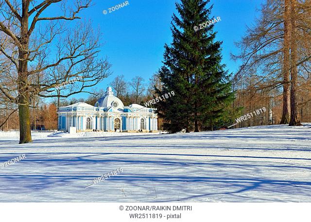 Landscape with the Grot pavillion in Pushkin garden