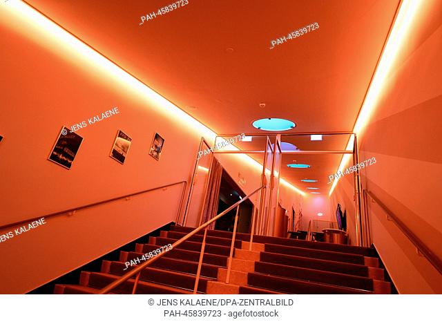 Stairs lead to the cinema halls of the Zoo Palast theatre in Berlin, Germany, 25 January 2014. After extensive renovation works and furnishing with the latest...