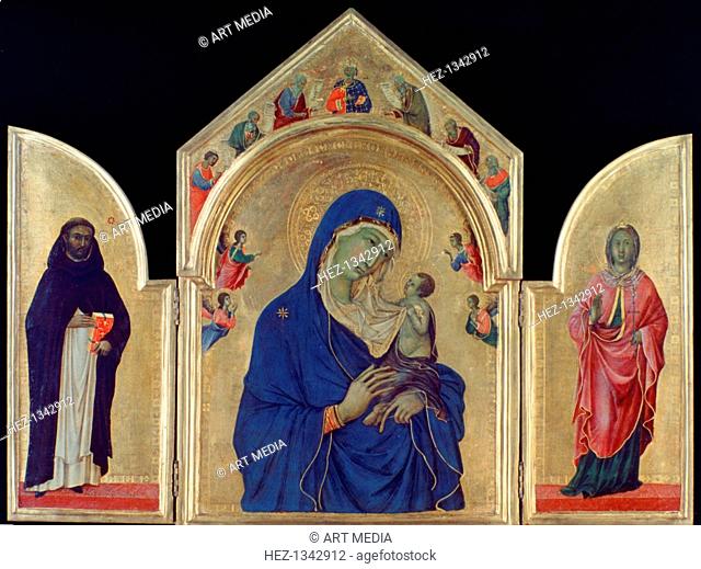 'Madonna and Child with St Dominic and St Aurea', c1315. Found in the collection of the National Gallery, London