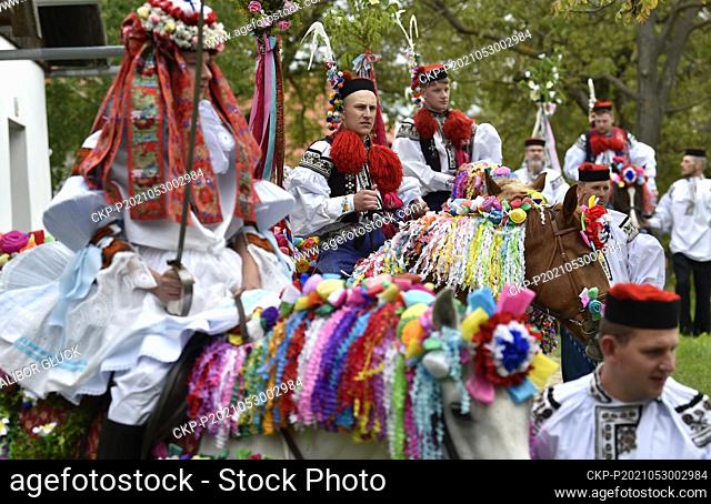 Traditional Ride of the Kings is performed on May 30, 2021, in Vlcnov (300 km east of Prague), Czech Republic. Every year, on the last Sunday in May