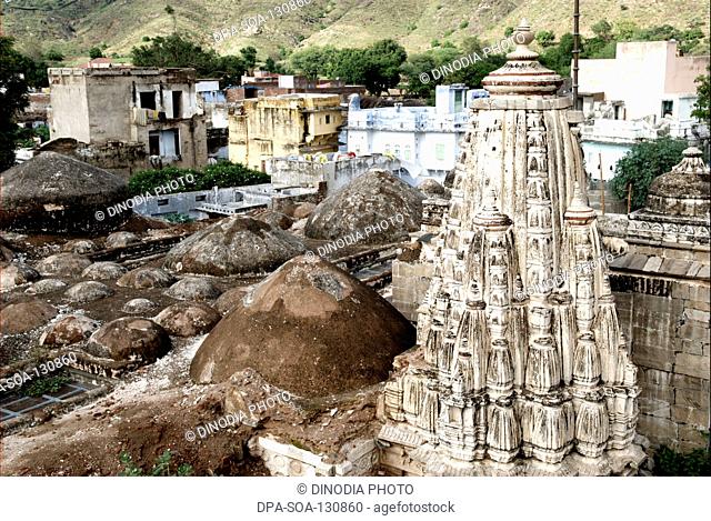 View of temple ; Dilwara ; Rajasthan ; India