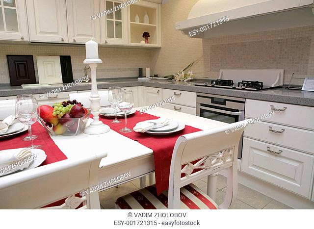 modern kitchen in classical style