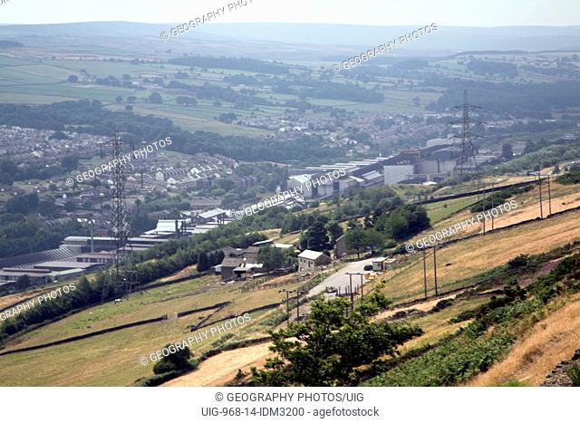 Stocksbridge steelworks and town in Pennine Hills near Sheffield Yorkshire England