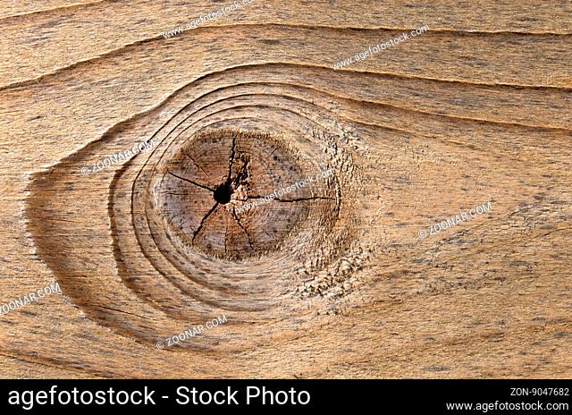 Old wood background, large knot in the wood