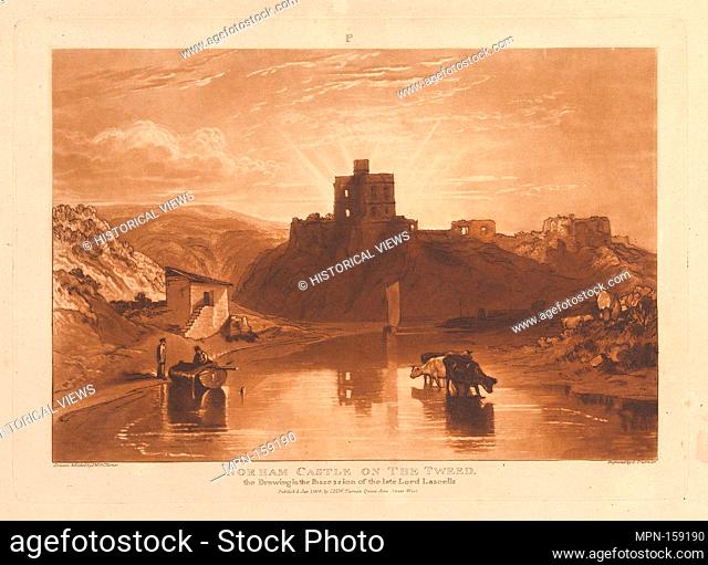 Norham Castle on the Tweed (Liber Studiorum, part XII, plate 57). Artist: Designed and etched by Joseph Mallord William Turner (British
