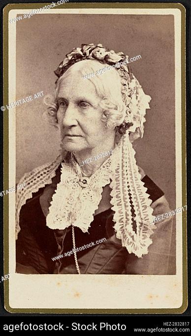 Carte-de-visite portrait of Nancy M. Johnson, ca. 1875. Creator: Unknown