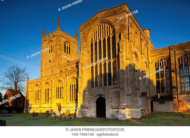 England, Lincolnshire, Tattershall. Grade I listed perpendicular style Holy Trinity Collegiate Church located alongside Tattershall Castle