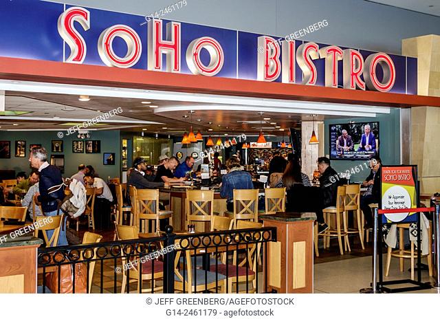 New York City, NY NYC, Queens, John F. Kennedy International Airport, JFK, inside, terminal, concourse, gate area, SoHo Bistro, restaurant, front, entrance