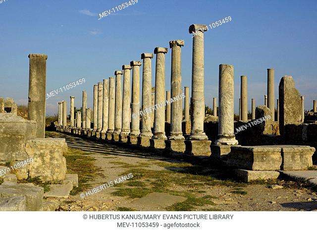 Turkey, North East of Antalya, Perge: Columns of the Agora (2nd century AD)