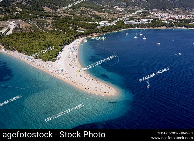 the most famous sand beach in Croatia, Zlatni rat (CTK Photo/Ondrej Zaruba)
