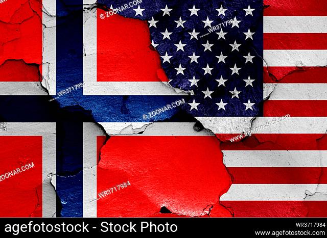 flags of Norway and USA