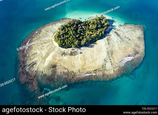Aerial View of Lissenung Island, New Ireland, Papua New Guinea