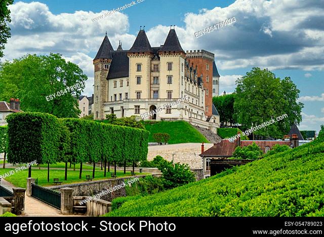 the castle of Pau city in France