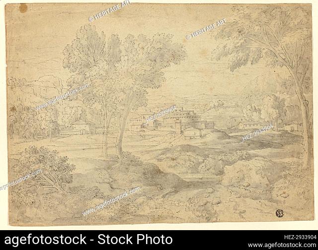Italianate Landscape with Buildings, n.d. Creator: Unknown