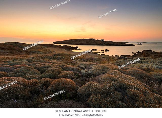Small island off the coast near Molos village on Skyros island, Greece.