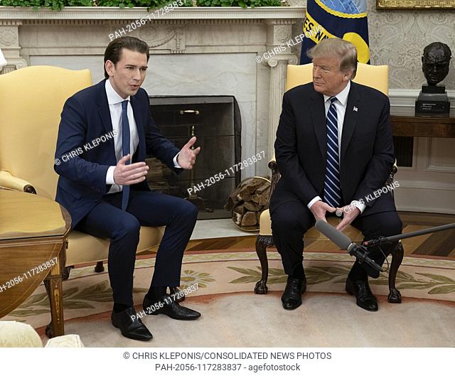 United States President Donald J. Trump meets Federal Chancellor Sebastian Kurz of the Republic of Austria in the Oval Office of the White House in Washington