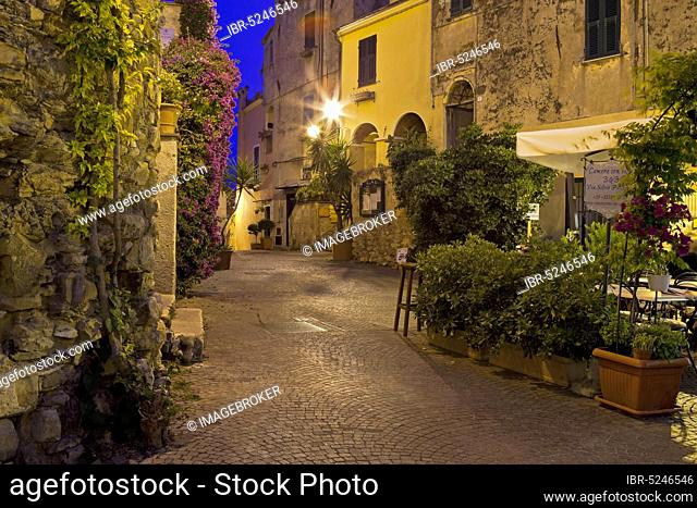 Alley, Old Town, Cervo, Liguria, Province of Imperia, Liguria, Italy, Europe