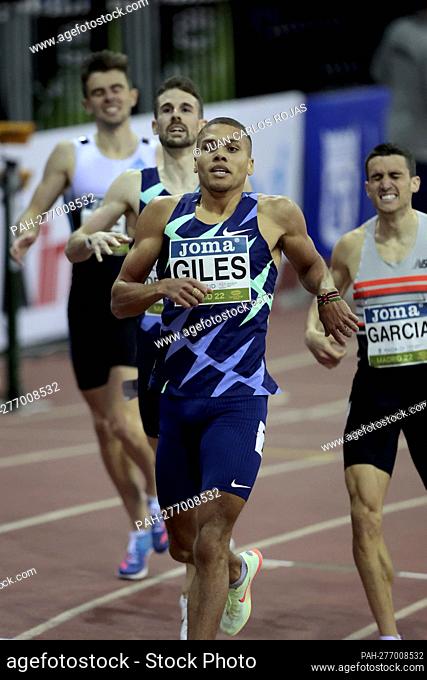 Madrid, Spain; 02.03-2022.- Elliot Giles Runs Another 1:45 800m In Madrid Indoor Tour Gold Madrid 2022 Photo: Juan Carlos Rojas