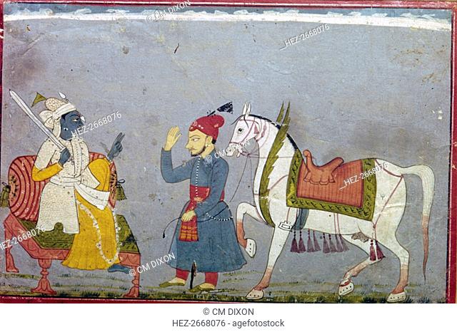 Vishnu in his 10th Incarnation as the White Houre Kalki, 1710-1720. Artist: Unknown