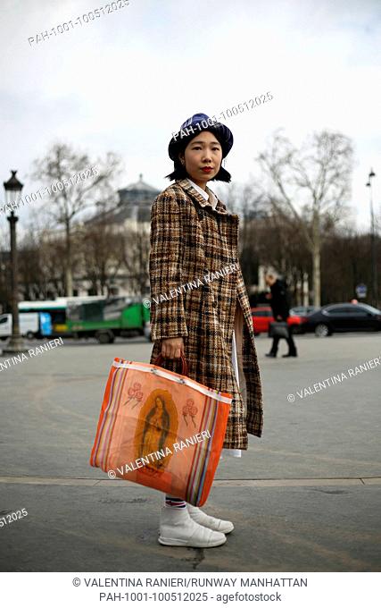 Aisarose arriving at the Chanel show during Paris Fashion Week - March 6, 2018 - Photo: Runway Manhattan/Valentina Ranieri ***For Editorial Use Only*** |...