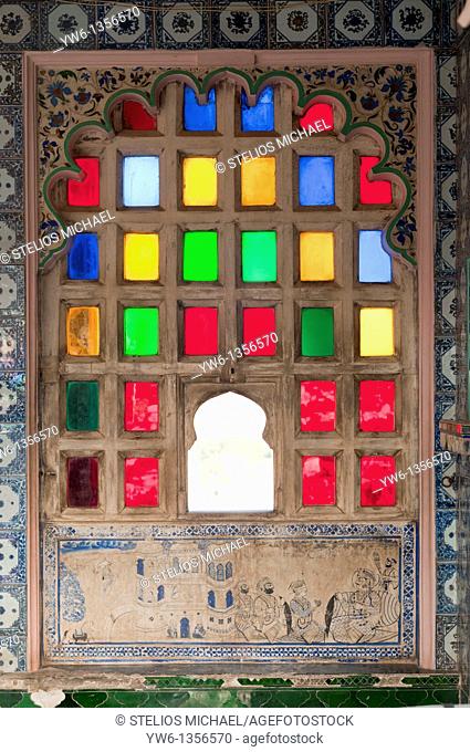 Udaipur Palace window, Rajasthan, India
