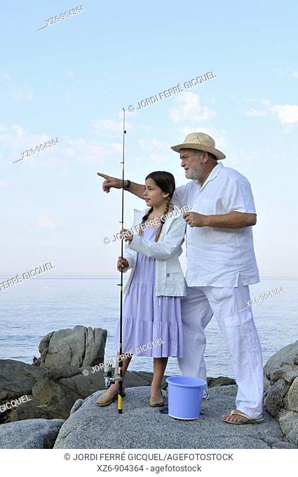 morning fishing with grandpa