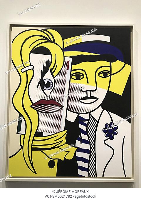 Roy Lichtenstein, Stepping Out, 1978, Oil and Magna on canvas, Metropolitan Museum of Art. New York City, USA