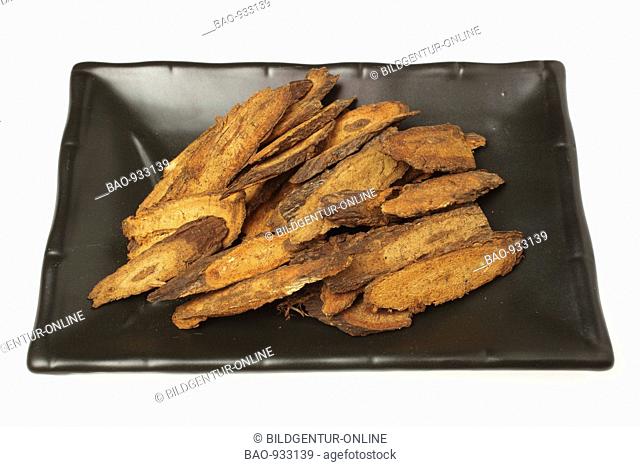 dried roots of the medicinal plant Dipsacus japonicus, Xu Duan tonifys the liver and kidney, promotes reunion of fratured bones and prevents abortion