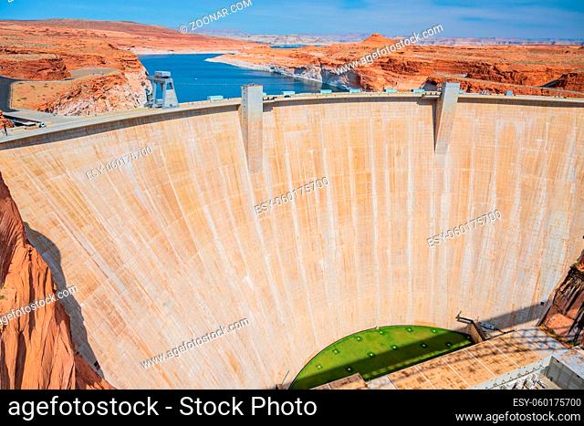 Glen Canyon NR, AZ, USA - Sept 26, 2020: The Glen Canyon Dam