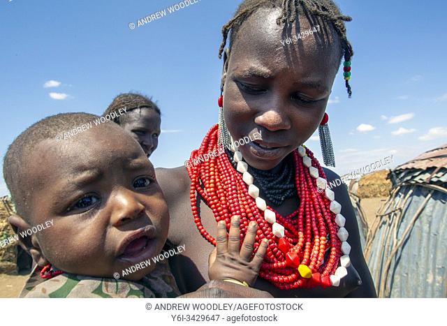 Dassanech tribe woman and child Ethiopia